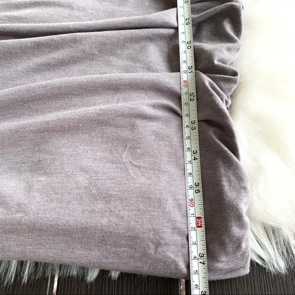 Athleta Womens Gray Ruched Short Sleeve Topanga Dress Size Small - Picture 6 of 11